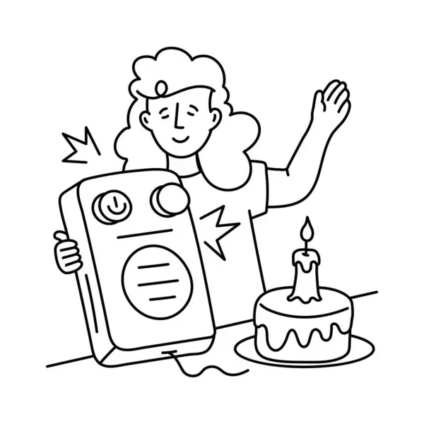 Müzik Sözcüsü çizimleri özetliyor. EPS 10 dosyası