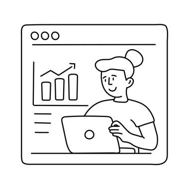 İş sahası vektör taslağı çizimleri. EPS 10 dosyası