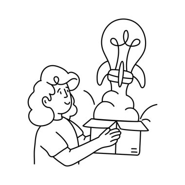  Ürün fırlatma vektör taslağı çizimleri. EPS 10 dosyası