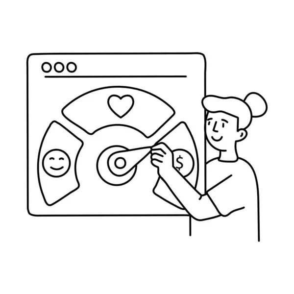 Performans Ölçüleri vektör taslağı çizimleri. EPS 10 dosyası  