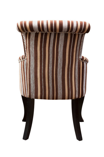 behide brown chair isolated on whtie.