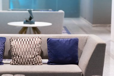 Modern oturma odasının içini kapatın.