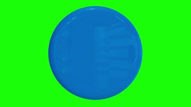 3D animasyon yeşil ekranlı simge gibi dönüyor