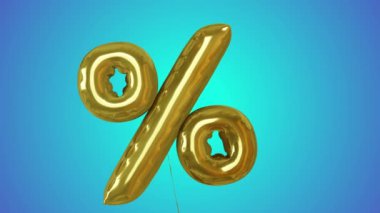 3d canlandırılmış balon% mark ile alfa mat