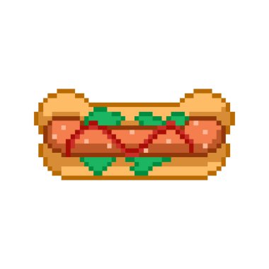 pikseller, vektörler, fast food, hot dog