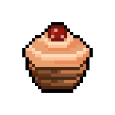 Tatlı pikseli sanatı. Vektör illüstrasyonu.