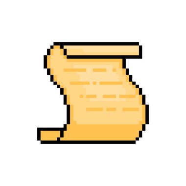 Üniversite, okul simgeleri, pikseller, sanat kitapları ve parşömenler. vektör illüstrasyonu.