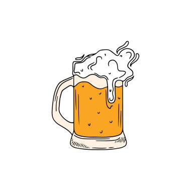 vektör bardak bira beyaz bir arka plan üzerinde