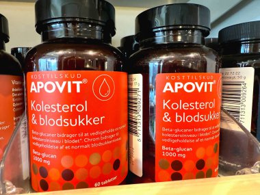 Kolesterol ve kan şekerini dengelemek için zengin takviyesi. Kopenhag, Danimarka - 4 Temmuz. 2025