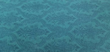 Klasik süslemeli koyu mavi turkuaz arkaplan