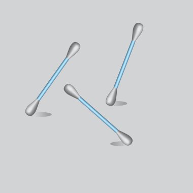 Pamuk bütçesi. Yetişkin kulaklarını temizlemek için kişisel hijyen ürünü. Sanat eserleri kişisel bakım, hijyen ve tımar, temizlik ve hassasiyeti temsil eder..