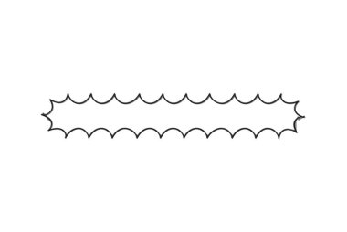 Inked, scribble-like simple line shouting speech bubbles. clipart