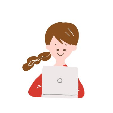 El çizimi biçimi Uzaktan İşlemeli Kadın Bilgisayar Vektörü Renkli Pop kullanıyor