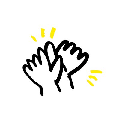 El çizimi doğum günü illüstrasyonu Pankart ve pankartlar için şirin ve pop tasarımı 