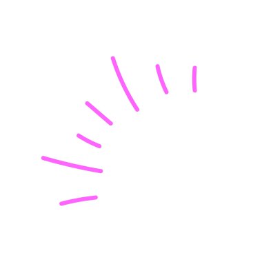 El çizimi floresan Işıltı Simgesi Çizgi roman tarzı Parlama ve Dikkat Sembolü.