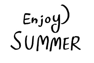 Renkli Yazılı 'Yazın Tadını çıkar' Metin İllüstrasyon Parlak ve Eğlenceli Tasarım.