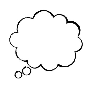 El çizimi Düşünce Kabarcığı Mizah Stili İç Monolog veya Sessiz Düşünce Çerçevesi.