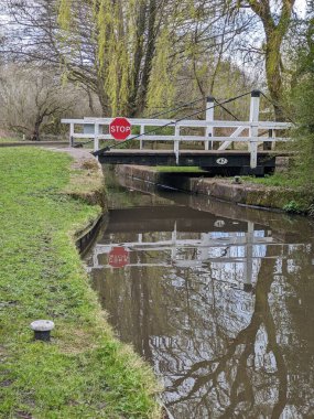 Example of a swing bridge on the Macclesfield canal clipart