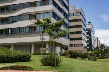 Brezilya 'nın Braslia kentindeki modern apartman binası.