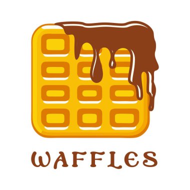 Çikolata kaplı waffle logo vektörü