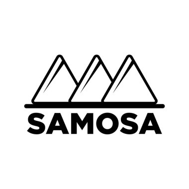 Samosa logo vektörü siyah beyaz