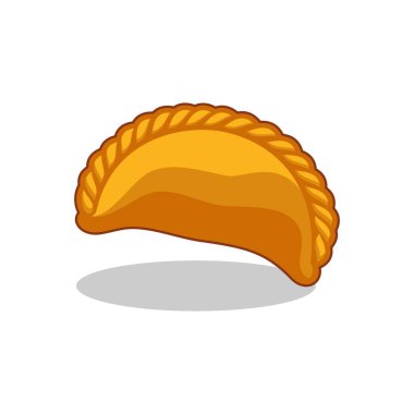 Empanada logo vektör örnekleme şablonu, lezzetli empanada