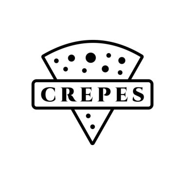 Krep logosu resimleme şablonu siyah ve beyaz