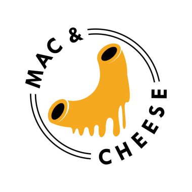 Mac ve peynir logo vektör çizim şablonu
