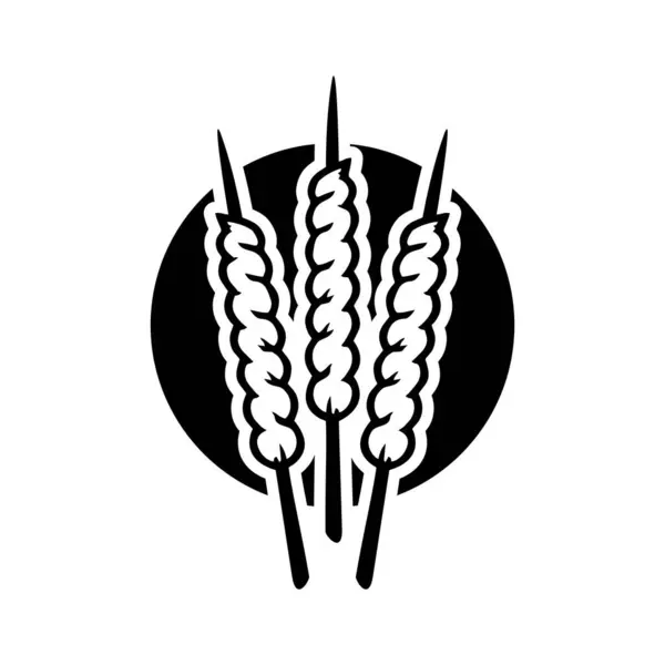 Satay logo vektör resimleme şablonu siyah ve beyaz