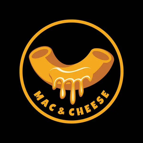 Mac ve peynir logo vektör çizim şablonu