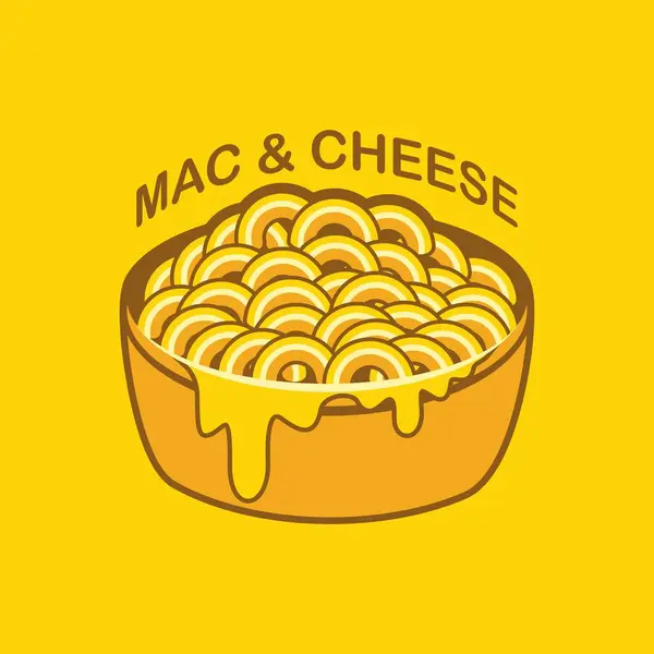 Peynirli makarnanın logo vektörü. Makarna amblemi