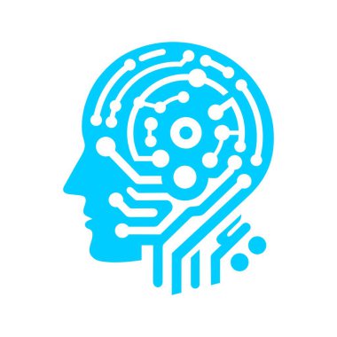 Yapay zeka logo vektör çizim şablonu. ai ambleminin sanat simgesi
