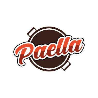 Paella logo vektör çizim şablonu