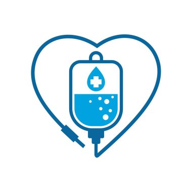 IV hidration logo tasarımı amblem vektör illüstrasyon şablonu