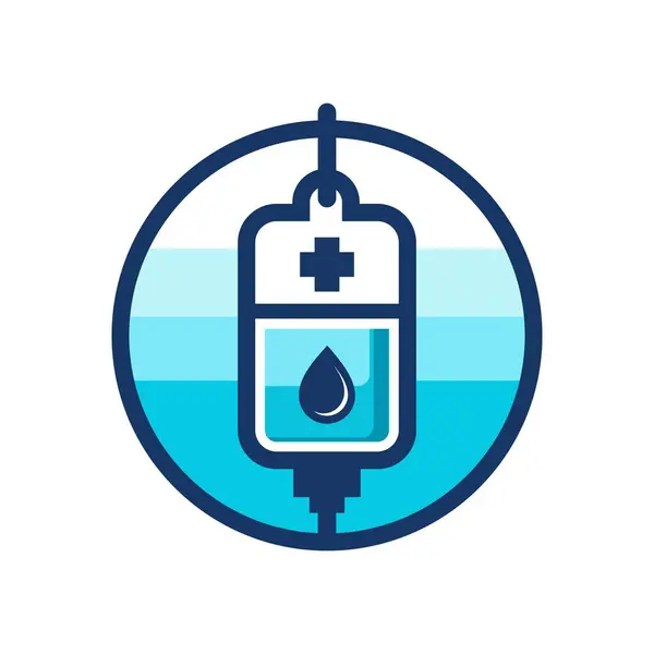 IV hidration logo tasarımı amblem vektör illüstrasyon şablonu