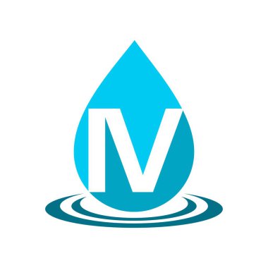 IV hidration logo tasarımı amblem vektör illüstrasyon şablonu