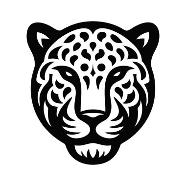 Siyah beyaz çita logo vektörü