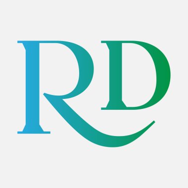 rd sembolü ilk harf tasarımı monogram soyut