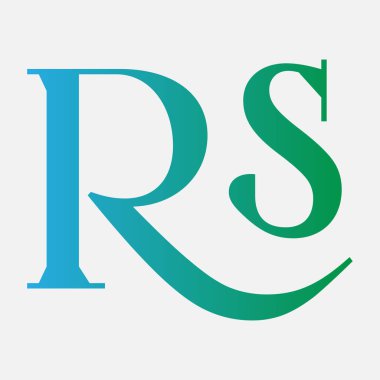 rs sembolü ilk harf tasarımı monogram soyut