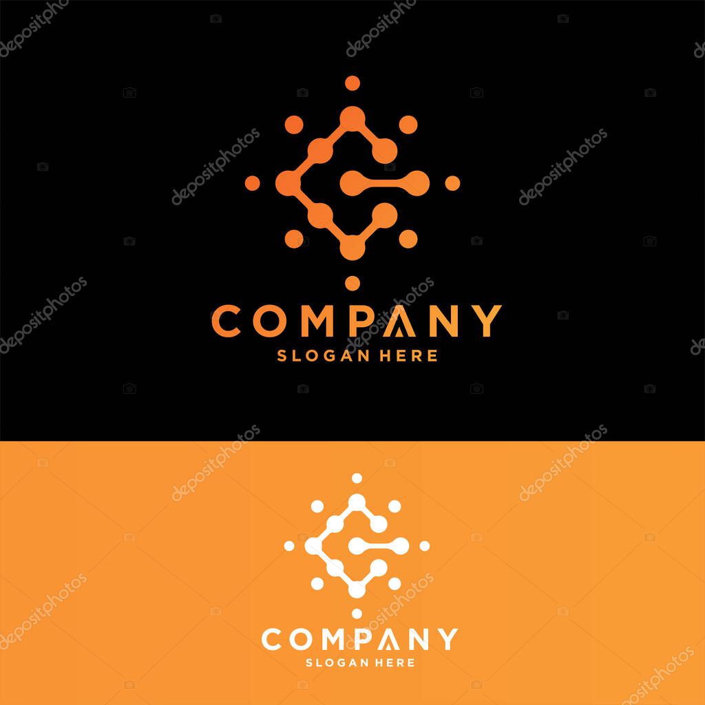 C symbol initial letter design monogram abstract