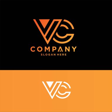 vc sembolü ilk harf tasarımı monogram soyut