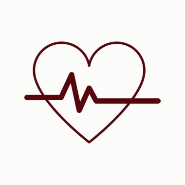 Beyaz arkaplanda kırmızı kalp simgesi