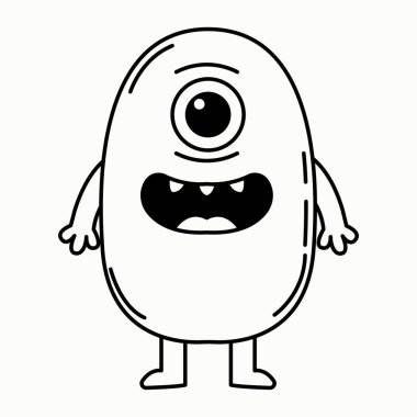 Koca ağızlı Kiklops Canavarı Kulaksız Çığlık atıyor