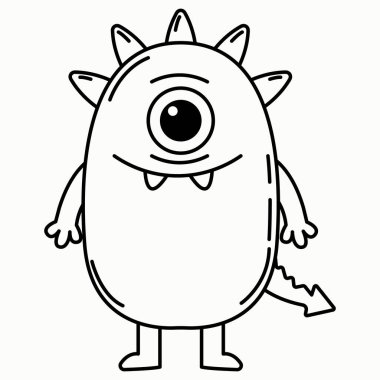 Üç Boynuzlu Dikenli Tek Gözlü Canavar.