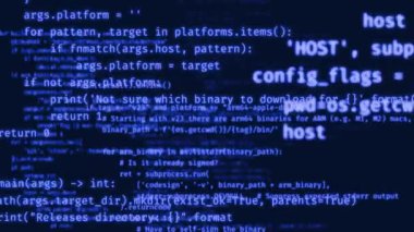 Arka planda hareket eden dijital kod verilerinin animasyonu bilgi geliştirme programlama teknolojisi siber uzay veya hacker.
