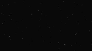 Falling snow on black background. Animation. Rare snow is moving slowly in stream. Snow is moving towards viewer on isolated background tilt up shot camera