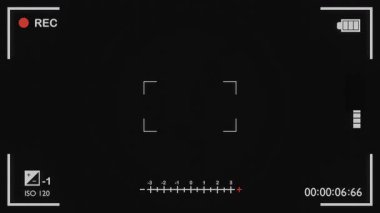 Çerçeve kenarlığı video kayıt şablonu siyah ekran kamera modeliyle örtüşür.