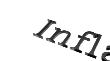 Enflasyon metni yazı tipi kaydırma beyaz arka planlar finans banka değeri azaltır kritik para artışı artış istatistik oranı faiz artışı