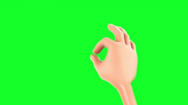 3D el yeşil ekrana yansıtılıyor