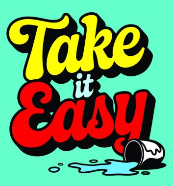 Sakin ol, tırnak işareti yap. Vektör çizimi. Fırça ve tırnak içinde soyut arkaplan.